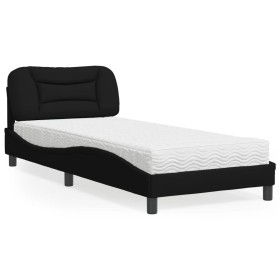 Bett mit schwarzer Stoffmatratze 80x200 cm von vidaXL, Betten und Lattenroste - Ref: Foro24-3208494, Preis: 263,63 €, Rabatt: %