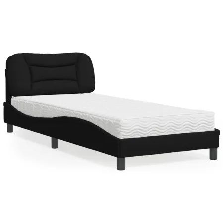 Bed with black fabric mattress 80x200 cm by vidaXL, Beds and slatted bases - Ref: Foro24-3208494, Price: 268,69 €, Discount: %