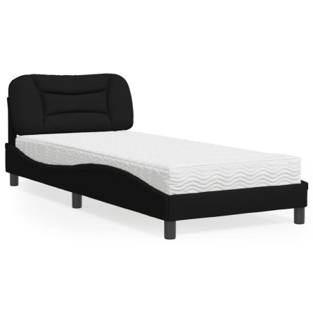 Cama con colchón tela negro 80x200 cm de vidaXL, Camas y somieres - Ref: Foro24-3208494, Precio: 263,43 €, Descuento: %