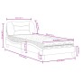 Cama con colchón tela negro 80x200 cm