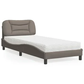 Bed with taupe gray fabric mattress 80x200 cm by vidaXL, Beds and slatted bases - Ref: Foro24-3208496, Price: 272,24 €, Disco...