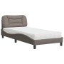 Bed with taupe gray fabric mattress 80x200 cm by vidaXL, Beds and slatted bases - Ref: Foro24-3208496, Price: 277,28 €, Disco...