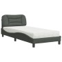 Bed with dark gray fabric mattress 90x200 cm by vidaXL, Beds and slatted bases - Ref: Foro24-3208507, Price: 280,22 €, Discou...