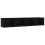 Estante de pared para CD contrachapada negro 100x18x18 cm de vidaXL, Estantes y estanterías - Ref: Foro24-801320, Precio: 41,...