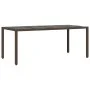 Juego de comedor de jardín 7 pzas con cojines ratán PE marrón by vidaXL, Garden sets - Ref: Foro24-3278553, Price: 559,10 €, ...