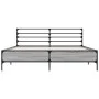 Estructura cama madera ingeniería metal gris Sonoma 160x200 cm de vidaXL, Camas y somieres - Ref: Foro24-3280055, Precio: 149...