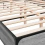 Estructura cama madera ingeniería metal gris Sonoma 160x200 cm de vidaXL, Camas y somieres - Ref: Foro24-3280055, Precio: 149...