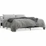 Estructura de cama madera de ingeniería y metal negro 200x200cm de vidaXL, Camas y somieres - Ref: Foro24-3280062, Precio: 15...