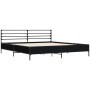 Bettgestell aus Holzwerkstoff und schwarzem Metall, 200 x 200 cm von vidaXL, Betten und Lattenroste - Ref: Foro24-3280062, Pr...