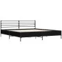 Estructura de cama madera de ingeniería y metal negro 200x200cm de vidaXL, Camas y somieres - Ref: Foro24-3280062, Precio: 15...