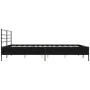 Estructura de cama madera de ingeniería y metal negro 200x200cm de vidaXL, Camas y somieres - Ref: Foro24-3280062, Precio: 15...