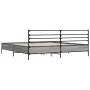 Sonoma gray metal engineered wood bed frame 180x200 cm by vidaXL, Beds and slatted bases - Ref: Foro24-3280060, Price: 154,82...