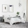 Engineered wood bed frame metal smoked oak 135x190cm by vidaXL, Beds and slatted bases - Ref: Foro24-3280074, Price: 132,11 €...