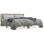 Estructura cama madera ingeniería metal roble Sonoma 200x200 cm de vidaXL, Camas y somieres - Ref: Foro24-3280083, Precio: 16...