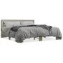 Engineered wood metal bed frame Sonoma oak 180x200 cm by vidaXL, Beds and slatted bases - Ref: Foro24-3280088, Price: 157,78 ...