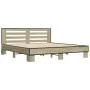 Engineered wood metal bed frame Sonoma oak 180x200 cm by vidaXL, Beds and slatted bases - Ref: Foro24-3280088, Price: 157,78 ...