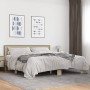 Estructura cama madera ingeniería metal roble Sonoma 180x200 cm de vidaXL, Camas y somieres - Ref: Foro24-3280088, Precio: 15...