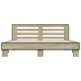 Engineered wood metal bed frame Sonoma oak 180x200 cm by vidaXL, Beds and slatted bases - Ref: Foro24-3280088, Price: 157,78 ...