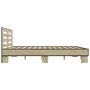 Engineered wood metal bed frame Sonoma oak 180x200 cm by vidaXL, Beds and slatted bases - Ref: Foro24-3280088, Price: 157,78 ...