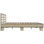Estructura cama madera ingeniería metal roble Sonoma 180x200 cm de vidaXL, Camas y somieres - Ref: Foro24-3280088, Precio: 15...