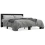 Engineered wood and black metal bed frame 150x200cm by vidaXL, Beds and slatted bases - Ref: Foro24-3280097, Price: 149,35 €,...