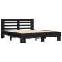 Estructura de cama madera de ingeniería y metal negro 150x200cm de vidaXL, Camas y somieres - Ref: Foro24-3280097, Precio: 15...