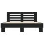 Engineered wood and black metal bed frame 150x200cm by vidaXL, Beds and slatted bases - Ref: Foro24-3280097, Price: 149,35 €,...
