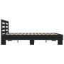 Estructura de cama madera de ingeniería y metal negro 150x200cm de vidaXL, Camas y somieres - Ref: Foro24-3280097, Precio: 15...