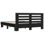 Estructura de cama madera de ingeniería y metal negro 150x200cm de vidaXL, Camas y somieres - Ref: Foro24-3280097, Precio: 15...
