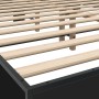 Estructura de cama madera de ingeniería y metal negro 150x200cm de vidaXL, Camas y somieres - Ref: Foro24-3280097, Precio: 15...