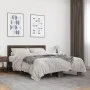 Engineered wood bed frame oak brown metal 140x200 cm by vidaXL, Beds and slatted bases - Ref: Foro24-3280106, Price: 147,17 €...