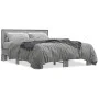 Sonoma gray metal engineered wood bed frame 120x200 cm by vidaXL, Beds and slatted bases - Ref: Foro24-3280110, Price: 143,75...