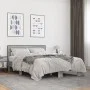 Sonoma gray metal engineered wood bed frame 120x200 cm by vidaXL, Beds and slatted bases - Ref: Foro24-3280110, Price: 143,75...