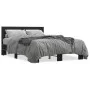 Engineered wood and black metal bed frame 140x190cm by vidaXL, Beds and slatted bases - Ref: Foro24-3280112, Price: 143,95 €,...
