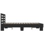 Bettgestell aus Holzwerkstoff und schwarzem Metall, 140 x 190 cm von vidaXL, Betten und Lattenroste - Ref: Foro24-3280112, Pr...