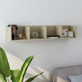 Wandregal für CD Sperrholz Eiche Farbe 100x18x18 cm von vidaXL, Regale und Regale - Ref: Foro24-801322, Preis: 36,47 €, Rabat...