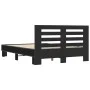 Engineered wood and black metal bed frame 140x190cm by vidaXL, Beds and slatted bases - Ref: Foro24-3280112, Price: 143,95 €,...