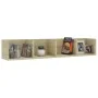 Oak plywood wall-mounted CD shelf 100x18x18 cm by vidaXL, Shelves and shelves - Ref: Foro24-801322, Price: 37,21 €, Discount: %