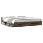 Cama con cajones madera ingeniería marrón roble 200x200 cm de vidaXL, Camas y somieres - Ref: Foro24-3280726, Precio: 226,57 €