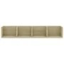 Oak plywood wall-mounted CD shelf 100x18x18 cm by vidaXL, Shelves and shelves - Ref: Foro24-801322, Price: 37,21 €, Discount: %