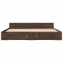 Cama con cajones madera ingeniería marrón roble 200x200 cm de vidaXL, Camas y somieres - Ref: Foro24-3280726, Precio: 226,57 €