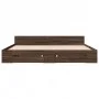 Oak brown engineered wood bed with drawers 200x200 cm by vidaXL, Beds and slatted bases - Ref: Foro24-3280726, Price: 215,80 ...
