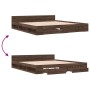 Cama con cajones madera ingeniería marrón roble 200x200 cm de vidaXL, Camas y somieres - Ref: Foro24-3280726, Precio: 226,57 €