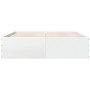 White engineered wood bed frame 200x200 cm by vidaXL, Beds and slatted bases - Ref: Foro24-3280895, Price: 164,98 €, Discount: %