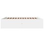 White engineered wood bed frame 200x200 cm by vidaXL, Beds and slatted bases - Ref: Foro24-3280895, Price: 164,98 €, Discount: %