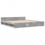 Concrete gray engineered wood bed with drawers 180x200 cm by vidaXL, Beds and slatted bases - Ref: Foro24-3280730, Price: 180...