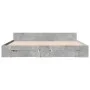 Cama con cajones madera ingeniería gris hormigón 180x200 cm de vidaXL, Camas y somieres - Ref: Foro24-3280730, Precio: 178,74...