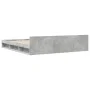Cama con cajones madera ingeniería gris hormigón 180x200 cm de vidaXL, Camas y somieres - Ref: Foro24-3280730, Precio: 178,74...