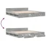Cama con cajones madera ingeniería gris hormigón 180x200 cm de vidaXL, Camas y somieres - Ref: Foro24-3280730, Precio: 178,74...
