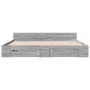 Sonoma gray engineered wood bed with drawers 180x200 cm by vidaXL, Beds and slatted bases - Ref: Foro24-3280732, Price: 178,7...